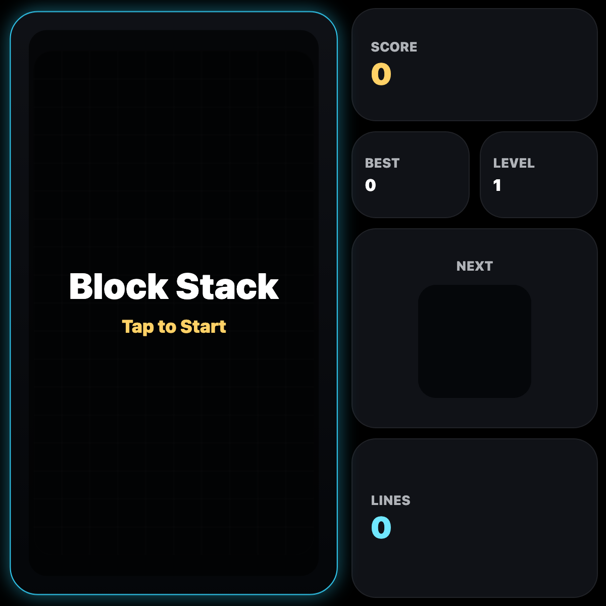 Block Stack running on the Meta Ray-Ban Display