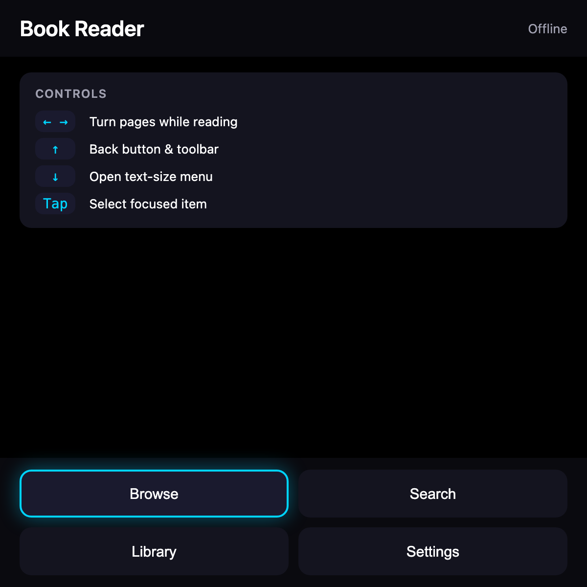 Book Reader running on the Meta Ray-Ban Display