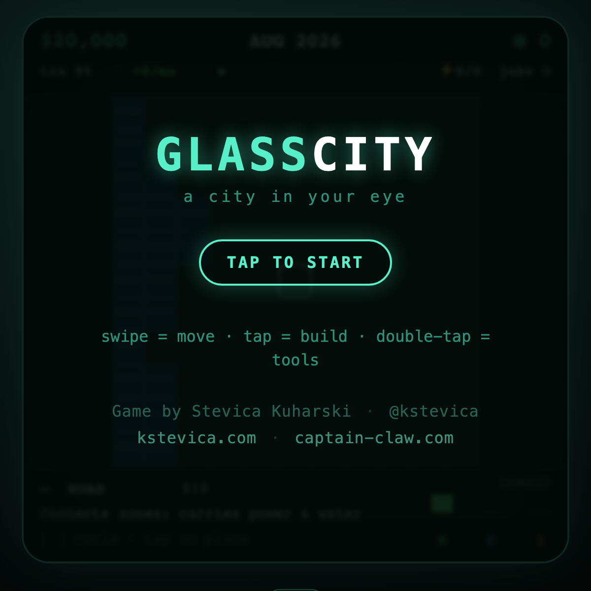GlassCity running on the Meta Ray-Ban Display