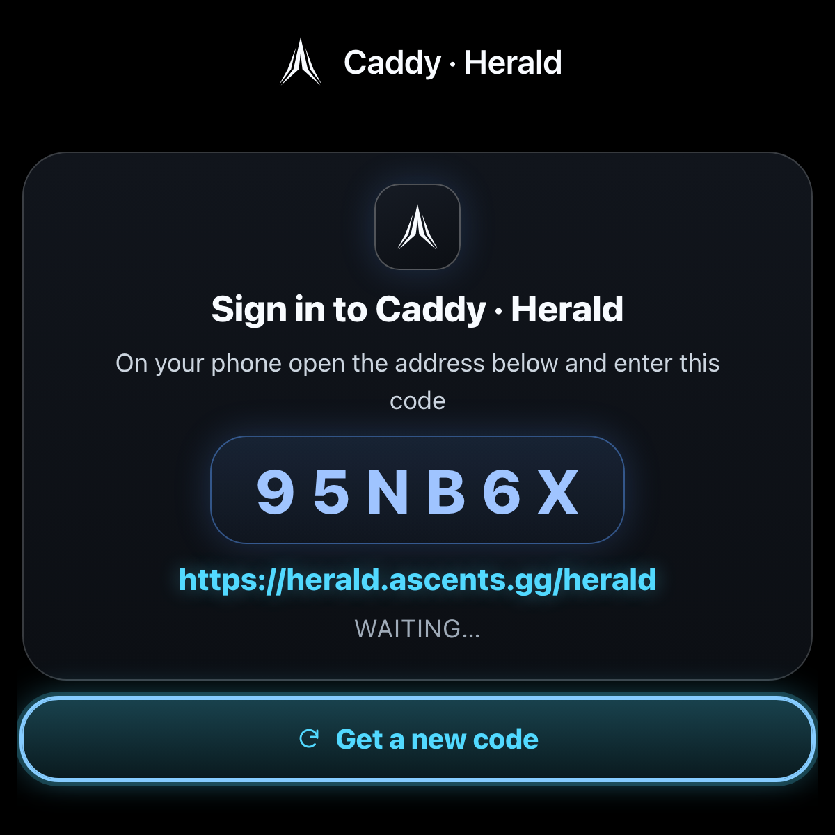 Caddy running on the Meta Ray-Ban Display