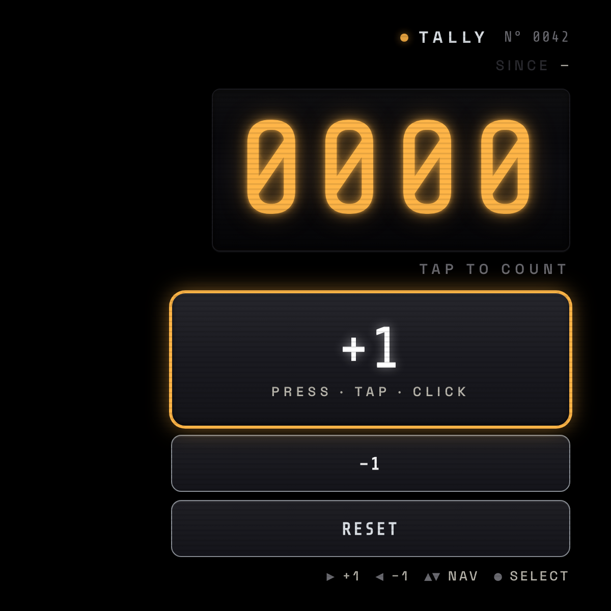 Tally Counter running on the Meta Ray-Ban Display