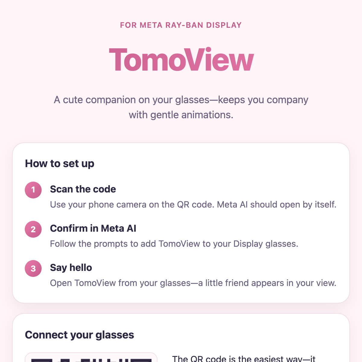 TomoView running on the Meta Ray-Ban Display