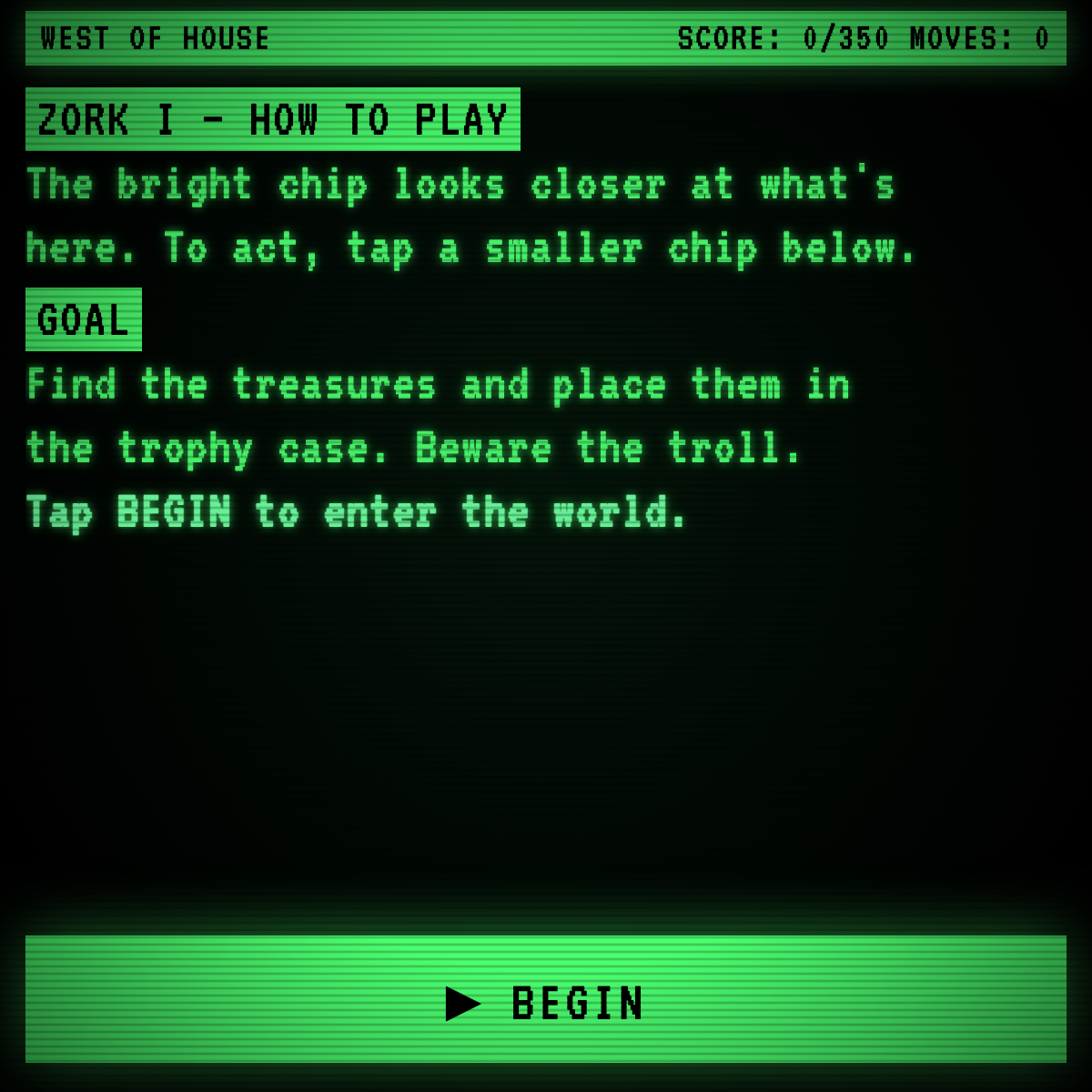 Zork Terminal running on the Meta Ray-Ban Display